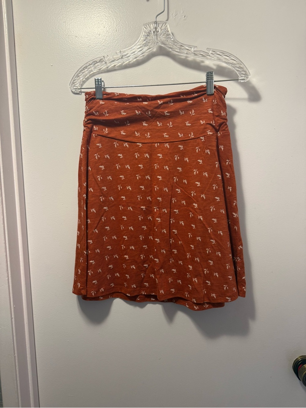 Women's Rust Floral A-Line Skirt